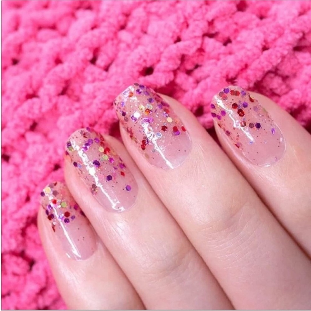 Color Street Nail Polish Strips*NEW*RETIRED*HTF*CANNES FETTI*CLR GLITTER OVERLAY